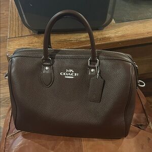Coach Dark Brown Leather Briefcase